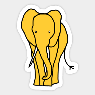 Yellow Elephant Sticker